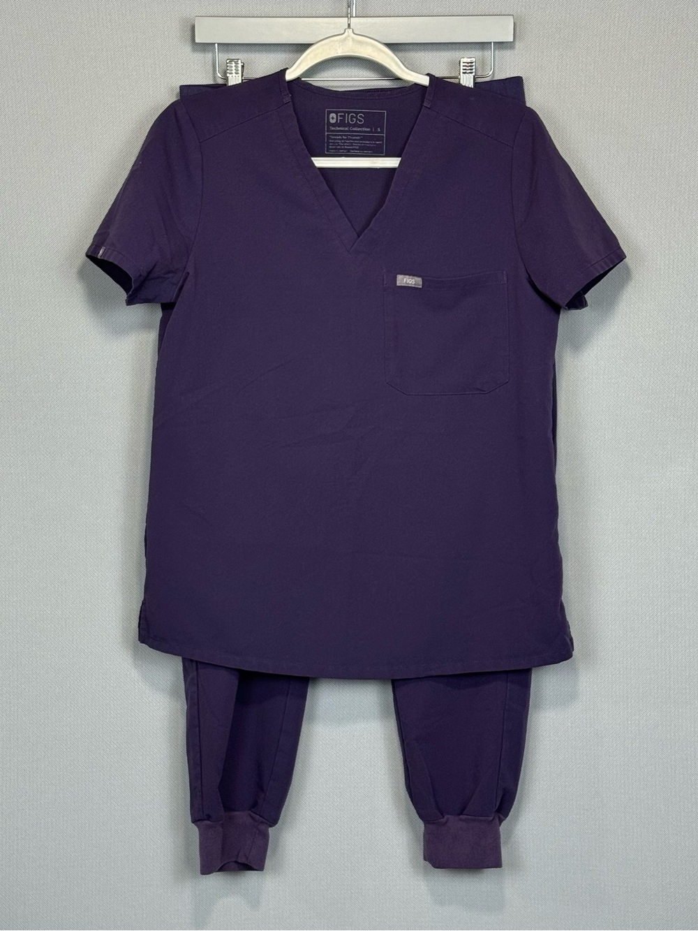 Figs Scrub Set Women Purple Catarina One Pocket Top S Zamora Jogger Pants M/P